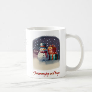 Christmas Joy and Hugs personalise mug