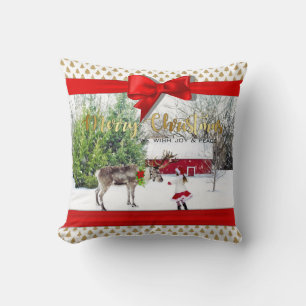 Christmas Joy and Peace Photo Cushion