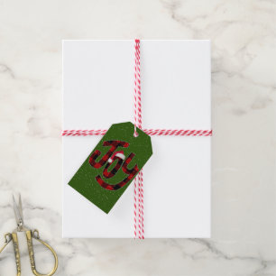 Christmas Joy Buffalo Plaid Gift Tags