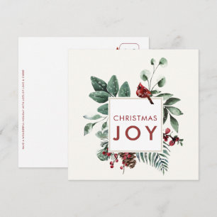 Christmas Joy Cardinal with berries and Bird Stamp