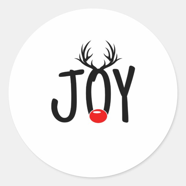 Christmas Joy Classic Round Sticker (Front)