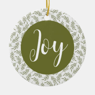 Christmas Joy Custom Family Photo Holiday Ceramic Tree Decoration