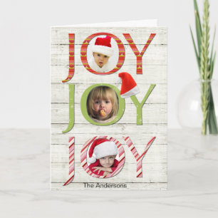 Christmas Joy Custom Photo Holiday Card