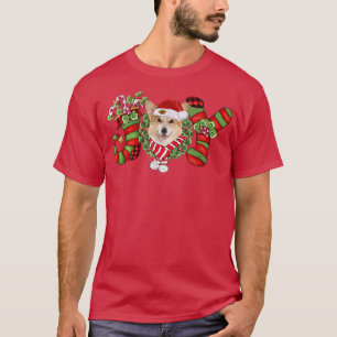 Christmas Joy Dwarf Stocking Corgi T-Shirt