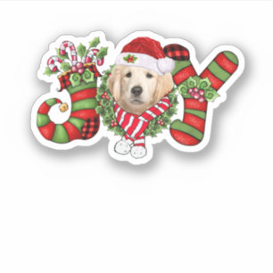 Christmas Joy Dwarf Stocking Golden Retriever