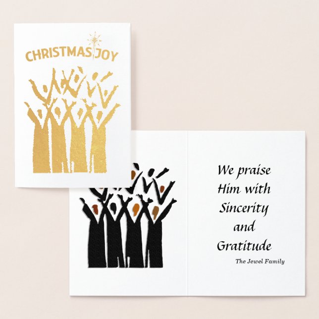 Christmas Joy Elegant Foil Card (Display)