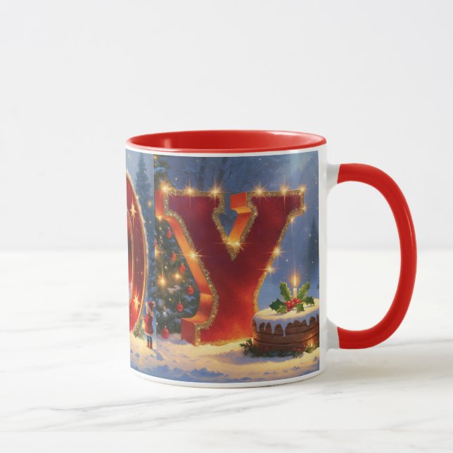 Christmas JOY Festive Holiday Coffee Mug (Right)