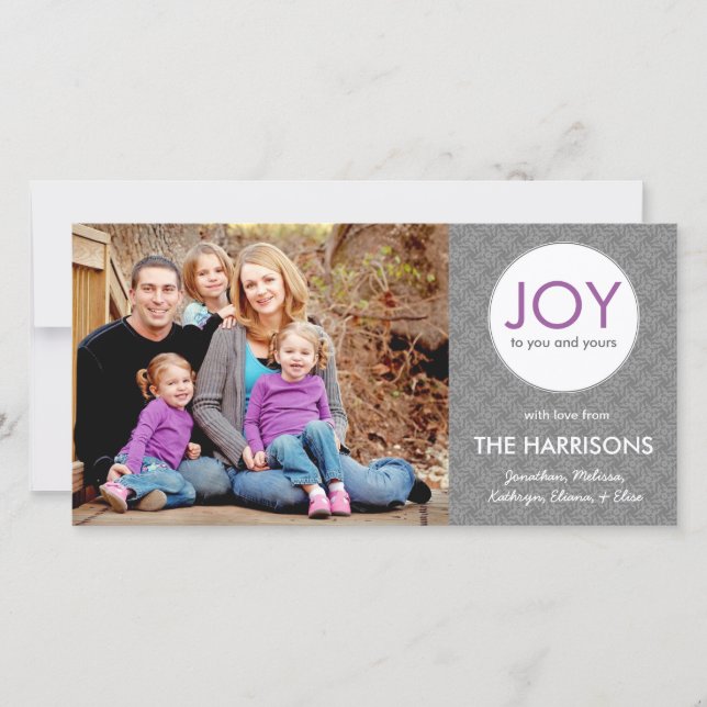 Christmas Joy Holiday Photo Card (Front)