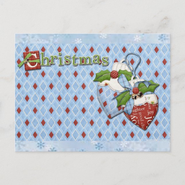 Christmas Joy Holiday Postcard (Front)