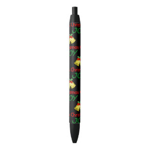 Christmas joy (holly bells) black ink pen