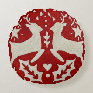 Christmas Joy I Round Cushion