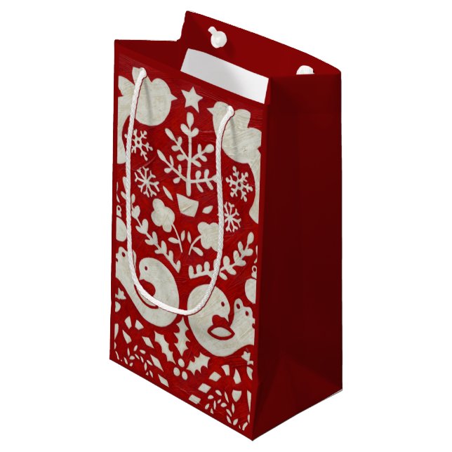 Christmas Joy II Small Gift Bag (Front Angled)