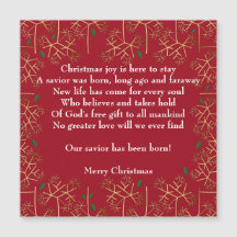 Christmas Joy Magnet Card