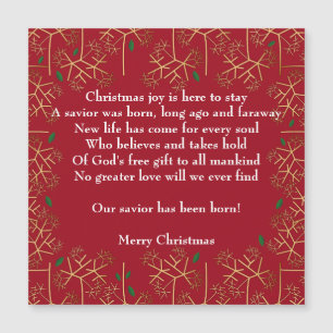 Christmas Joy Magnet Card