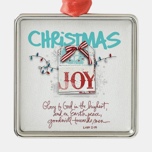 Christmas Joy Metal Tree Decoration (Front)