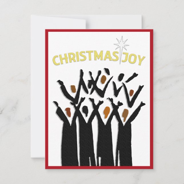 Christmas Joy Modern Holiday Card (Front)
