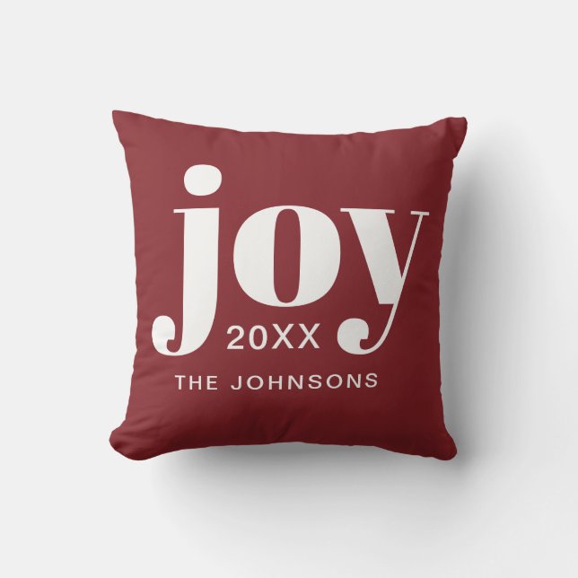 Christmas Joy Modern Minimalist Cushion (Front)