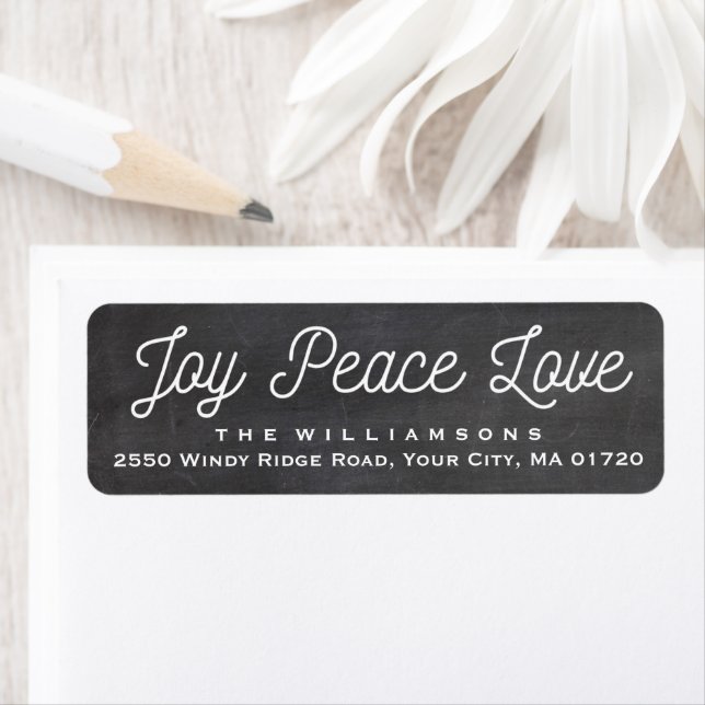 Christmas Joy Peace Love Custom Chalkboard (Insitu)