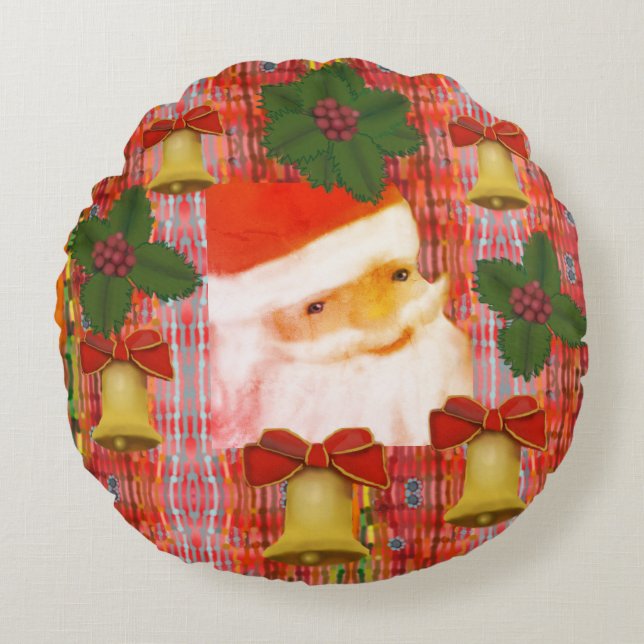 Christmas Joy Round Cushion (Front)