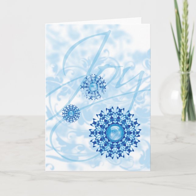 Christmas Joy Snowflake Holiday Xmas Blank Inside (Front)