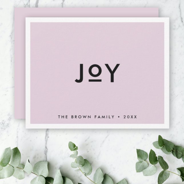 Christmas Joy | Soft Lilac Purple Minimal Simple Holiday Card (Creator Uploaded)