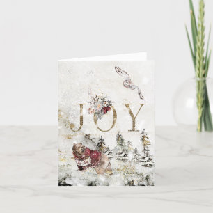 Christmas joy thank you card