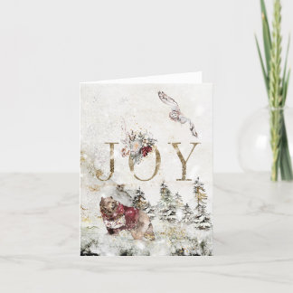 Christmas joy thank you card