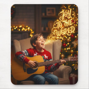 CHRISTMAS JOY THEME SINGING KIDS MOUSE MAT