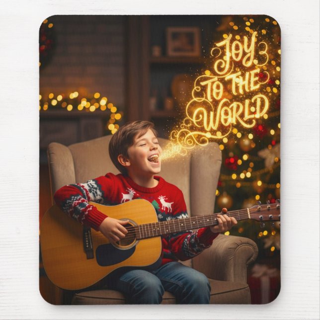 CHRISTMAS JOY THEME SINGING KIDS MOUSE MAT (Front)
