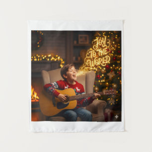 CHRISTMAS JOY THEME SINGING KIDS TAPESTRY