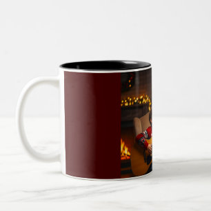 CHRISTMAS JOY THEME SINGING KIDS Two-Tone COFFEE MUG