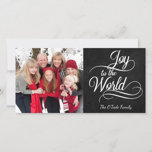 Christmas Joy to the World Family Photo Holiday (Front)