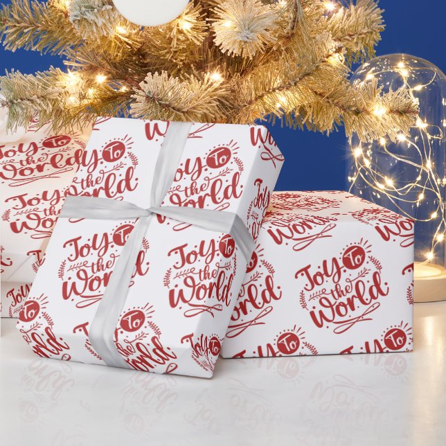 Christmas Joy to the World Holiday Wrapping Paper (Holidays)