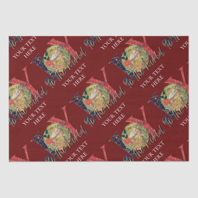 Christmas Joy To The World Nativity  Tissue Paper (Front)