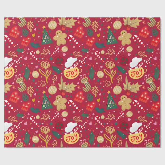 Christmas Joy Wrapping Paper (Flat)