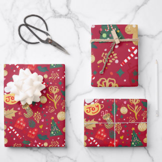 Christmas Joy Wrapping Paper Sheet