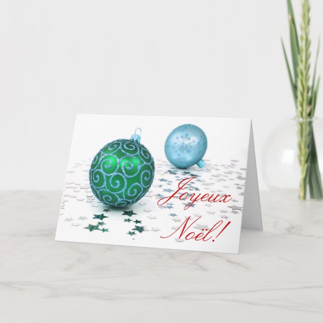 Christmas Joyeux Noel Holiday Card (Front)