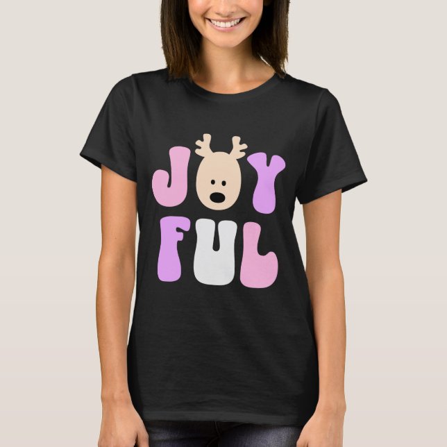 Christmas Joyful Colorful Festive Kids T Shirt  (Front)
