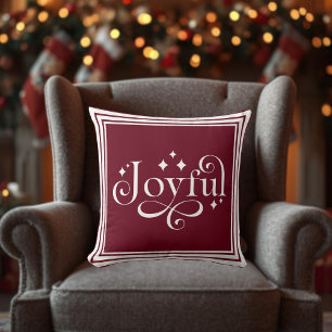 Christmas Joyful Script Cushion