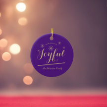 Christmas Joyful Script Family Name Modern Chic