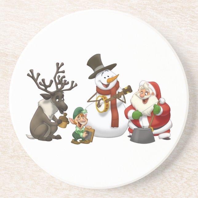 Christmas Jug Band Coaster (Front)
