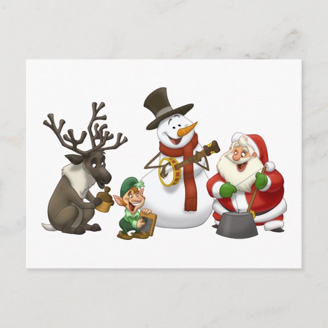 Christmas Jug Band Postcard (Front)