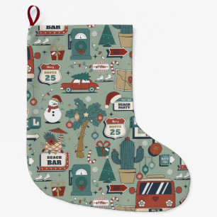 christmas july route 25 beach tropical large christmas stocking