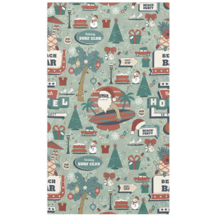 christmas july route 25 beach tropical santa claus tablecloth
