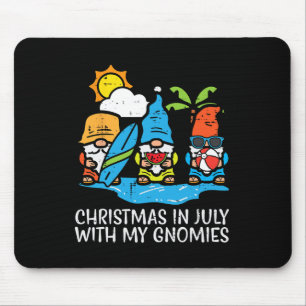 Christmas July With Gnomies Xmas Beach Gnome Men W Mouse Mat