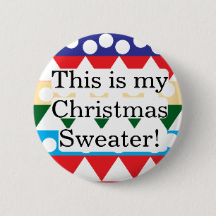Christmas jumper ugly sweater xmas time outfit 6 cm round badge