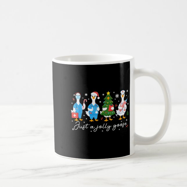Christmas Just A Jolly Goose Nurse Cute Medical St Coffee Mug (Right)