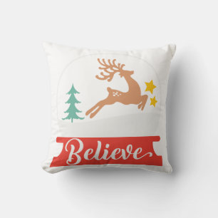 Christmas: Just Believe (in Santa and Reindeer) Cushion