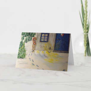 Christmas just round the Corner Holiday Card