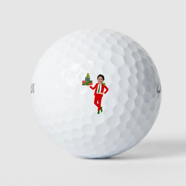 christmas justin trudeau golf balls (Front)